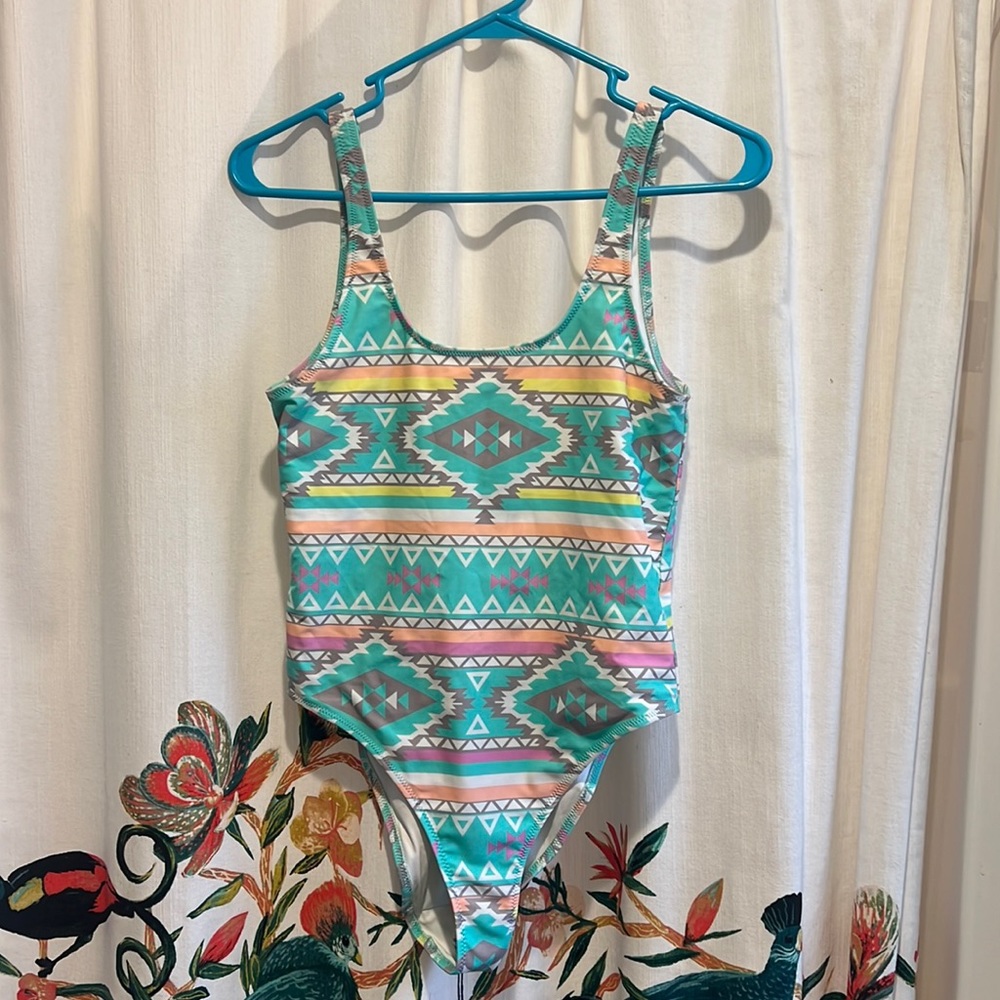 Chubbies Pineapple Print One Piece Swimsuit Size Small